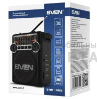 Радиоприемник SVEN SRP-355, черный, (мощность 3 Вт (RMS), FM/AM/SW, USB, SD/microSD, фонарь, встроенный аккумулятор) (1/20)